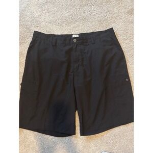 Adidas Mens Golf Shorts Size 38 Cool Black Flat‎ Front Deep Pockets 10" Inseam